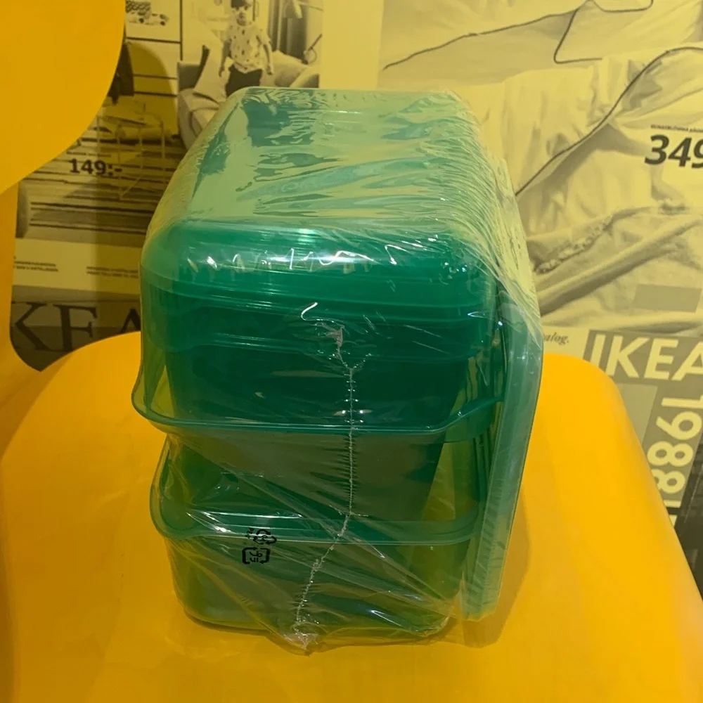 IKEA pruta Green Food Storage Container Set new to go leftovers must have new